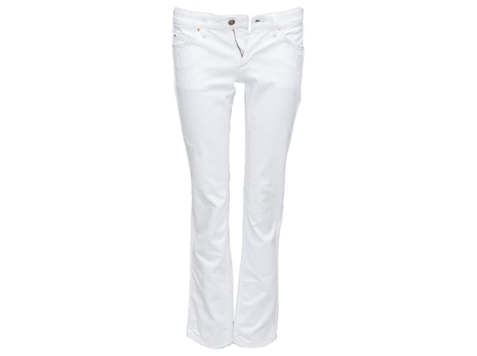 Jeans in misto cotone con applicazione in corda Isabel Marant Etoile Bianco