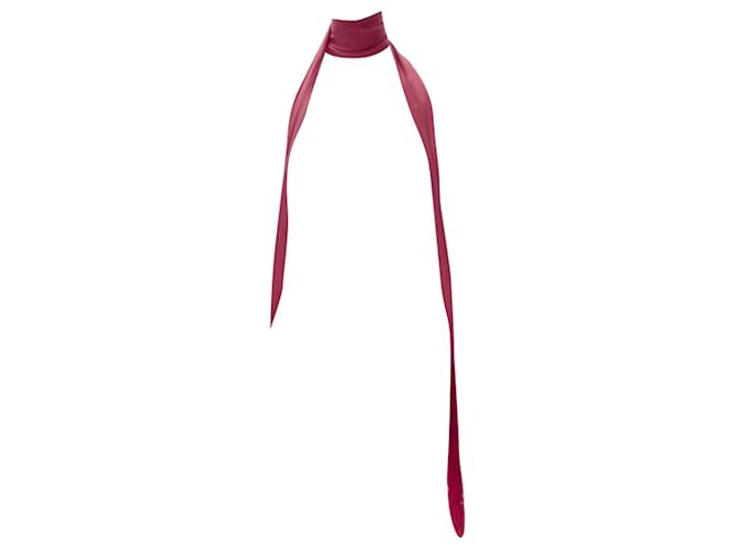 Sciarpa extra lunga in jacquard di seta con monogramma FF Fendi Rosso