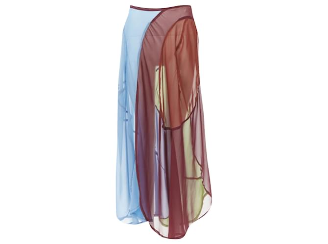 Comme Des Garcons Gonna trasparente a colore ottico con cucitura curva Comme Des Garçons Multicolore