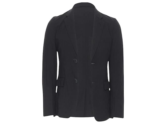 Comme Des Garcons Giacca blazer in gomma a bottoni a quadri Comme Des Garçons Nero