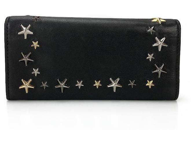 Portafoglio bifold in pelle Jimmy Choo Nero