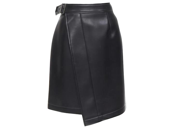 Comme Des Garcons Gonna in ecopelle con fibbia argentata di Comme Des Garçons Nero