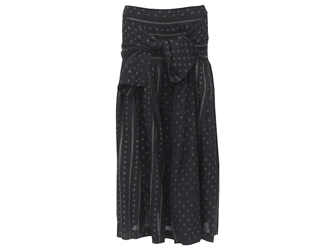 Comme Des Garcons Gonna jacquard floreale etnica bohémien Tricot Comme Des Garçons Nero