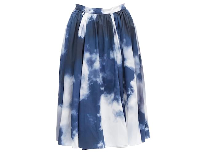 Gonna A-line Sky cloud di Alexander McQueen Blu