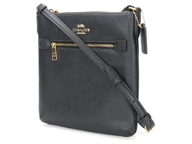 Borsa a spalla in pelle USED COACH nera Nero