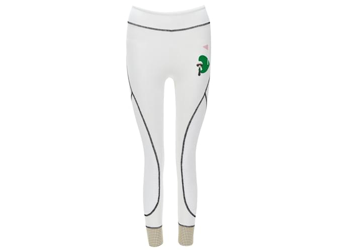 Pantaloni leggings in rete Fendi Karl Loves golf Bianco