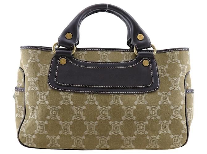 Céline Borsa a mano Celine Canvas Boogie Bag Khaki Verde