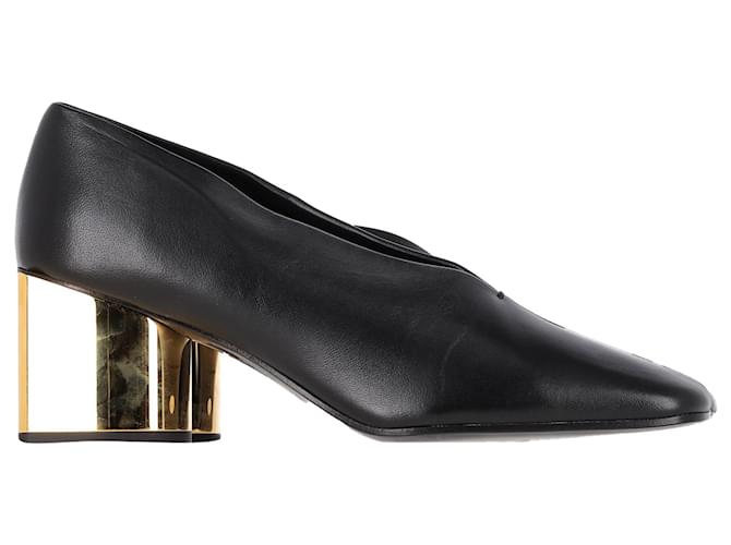 Pumps con tacco a blocco Proenza Schouler in pelle nera Nero