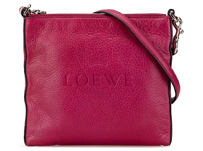 Borsa a spalla in pelle Heritage Loewe rosa