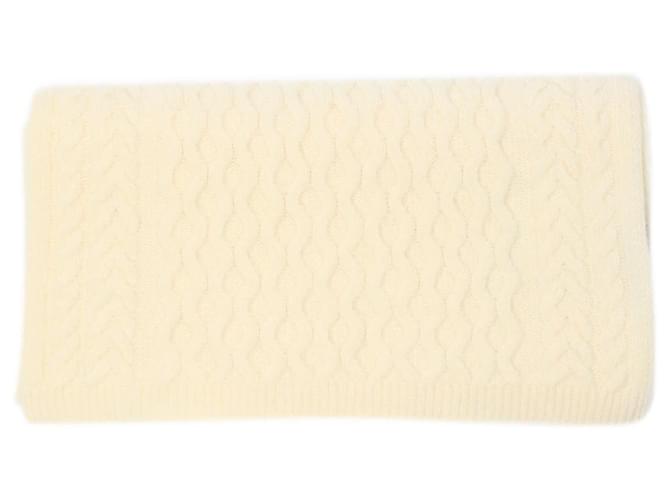 Weekend Max Mara Sciarpa in maglia a treccia ecru Crudo