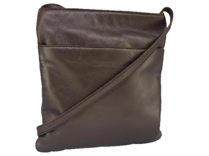 Borsa a Spalla LOEWE in Pelle Bronzo Auth bs20092