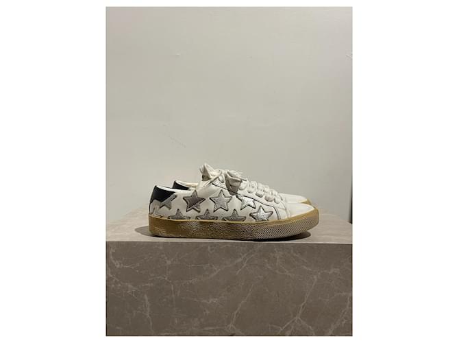 Sneakers SAINT LAURENT T.EU 34.5 Pelle Bianco