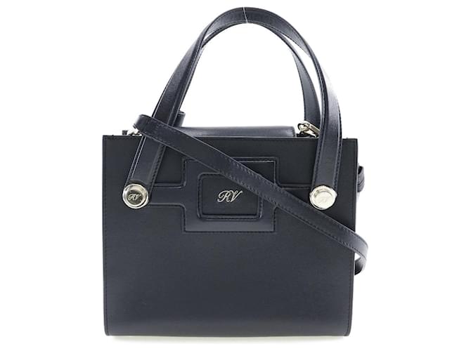 Borsa in pelle Roger Vivier nera 2 vie Nero