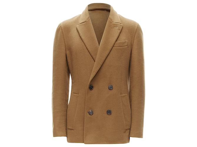 Giacca doppiopetto in cashmere double face Berluti Marrone