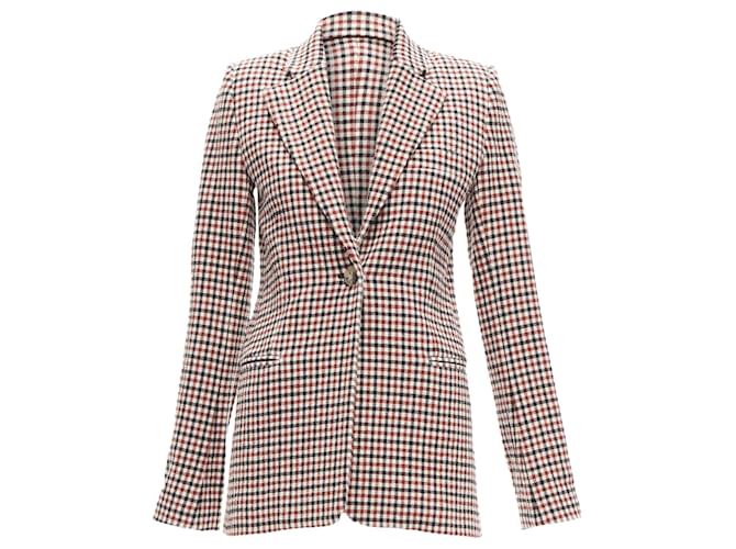 Blazer a un bottone in lana vergine Khaite Vera Rosso Bordò