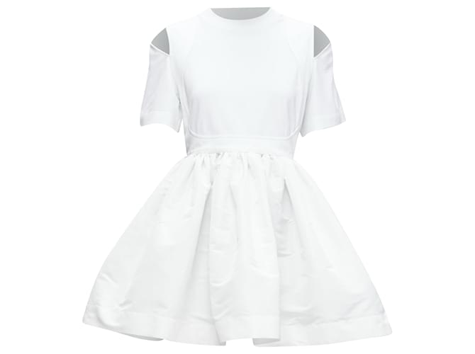 Abito corto con spalle scoperte Alexander McQueen Bianco