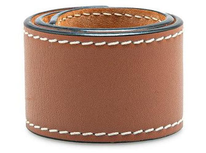 Bracciale in pelle Loewe Anagram Piccolo Marrone