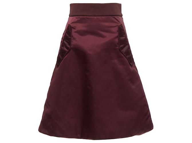 Gonna A-line in nylon imbottito prugna Pag Bomber di Acne Studios Porpora