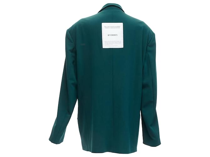 Vêtements Blazer oversize doppiopetto con patch logo foresta Vetements Verde