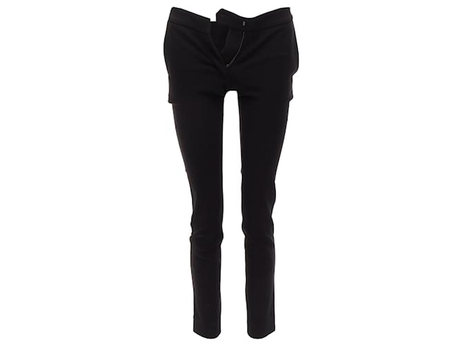 Stella Mc Cartney Pantaloni skinny cropped a vita alta in misto lana Stella McCartney Nero
