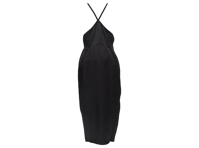 Abito da salopette in twill con spalline incrociate Jean Paul Gaultier Femme Nero