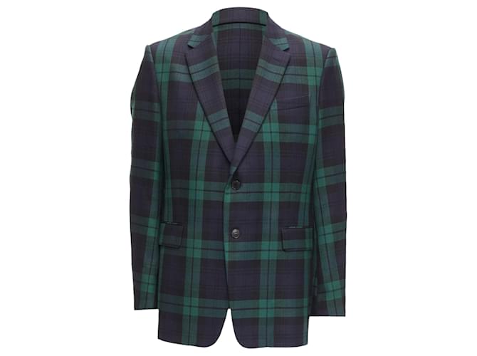 Blazer scolastico preppy in lana vergine a quadri Valentino Garavani Blu