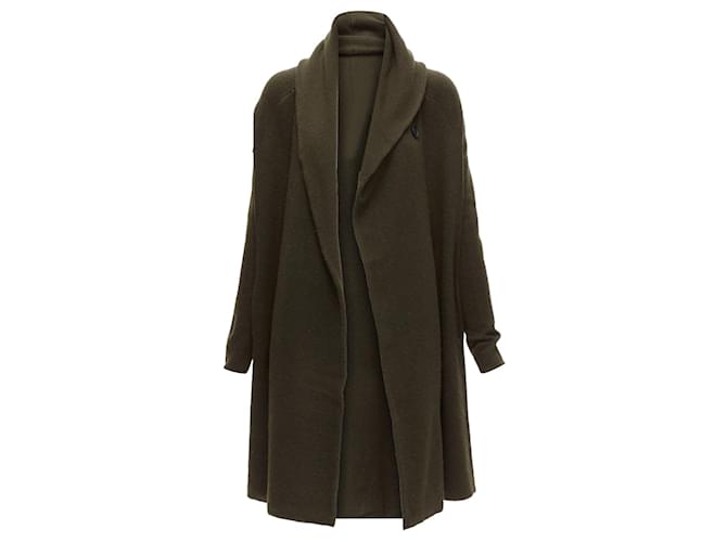 Cardigan in lana di yak Vince con collo a scialle e chiusura a un bottone Verde