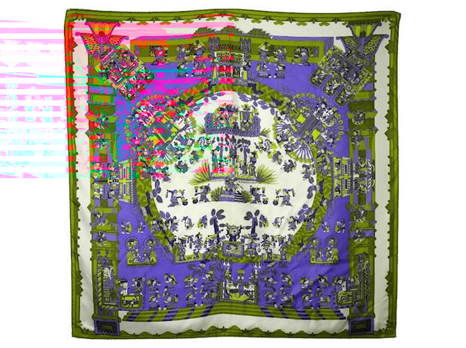 Sciarpa in seta Hermès Astres et Soleils Blu