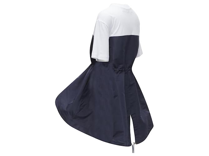 T-shirt ibrida con cordino Alexander McQueen, alta-bassa Bianco