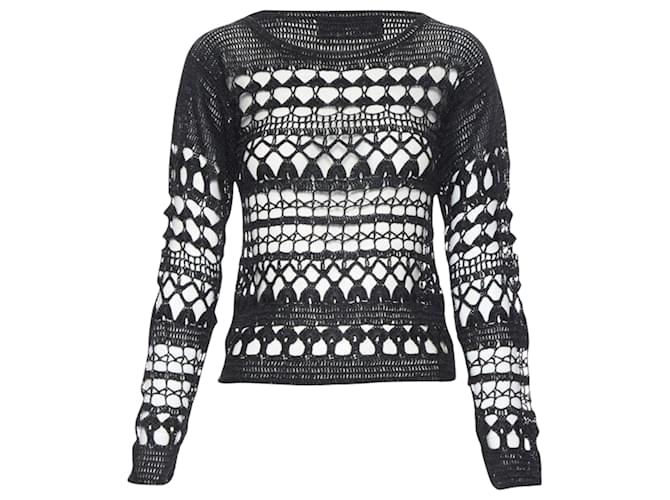 Comme Des Garcons Maglione aperto all'uncinetto Comme Des Garçons Nero