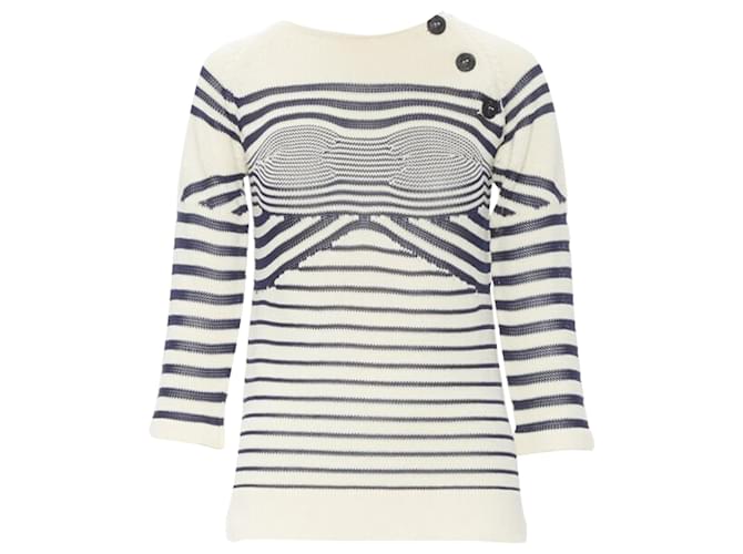 Maglione da marinaio a righe ottiche Cyber Baba di Jean Paul Gaultier Multicolore