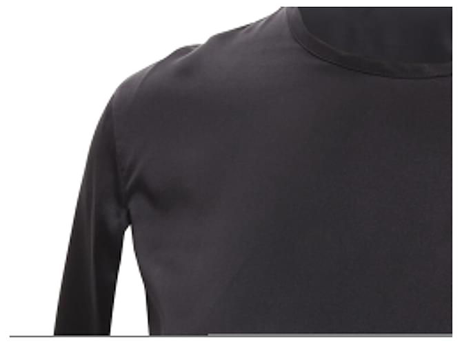 Top in seta con maniche a cappuccio Givenchy Riccardo Tisci Nero