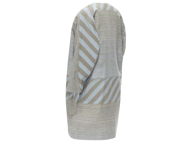 Cappotto in jacquard geometrico Issey Miyake Grigio