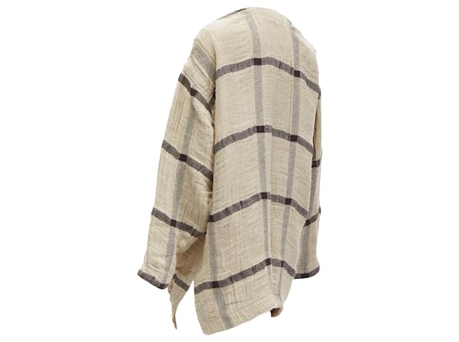 Cappotto crinkle oversize Issey Miyake Marrone Beige