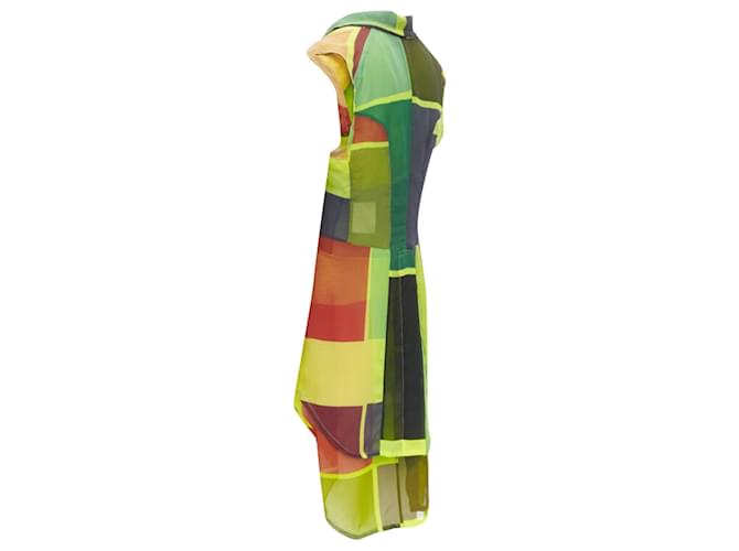 Comme Des Garcons Gilet a strati colorblock tagliato Comme Des Garçons Verde