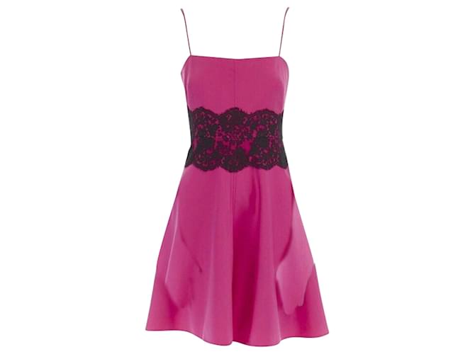 Abito gonna in misto lana con pizzo Valentino Garavani Rosa