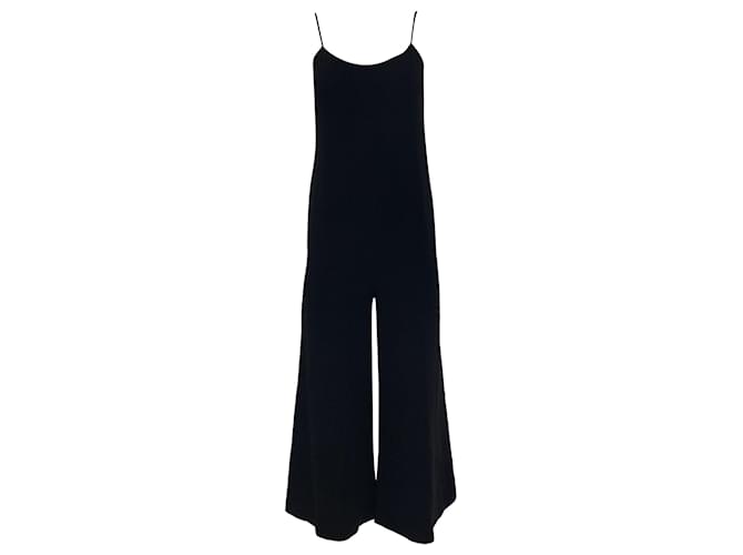 Tuta senza maniche a gamba larga Theory in viscosa nera Nero