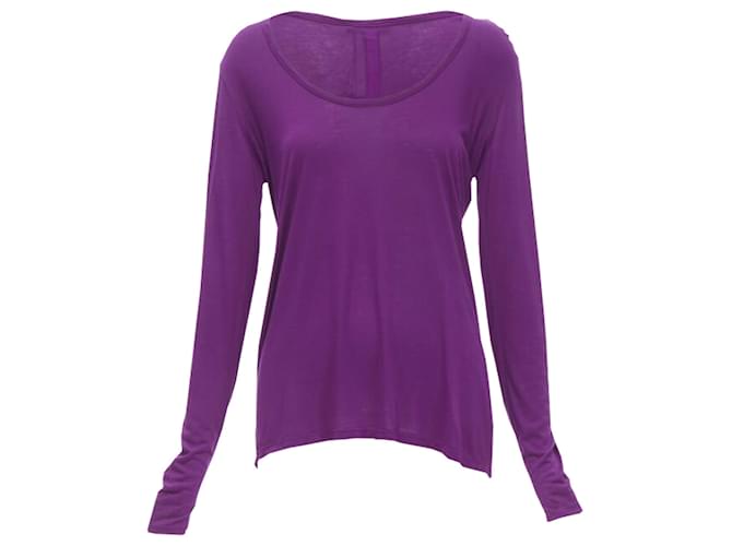 The row La maglietta a maniche lunghe in viscosa Row Hazelton Porpora
