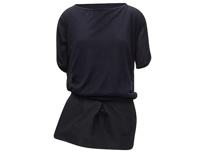 Tunika in cashmere e seta Lanvin Nero