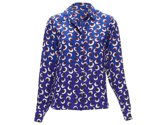 Stella Mc Cartney Camicia in seta con maniche a vescovo floreali Stella McCartney Blu