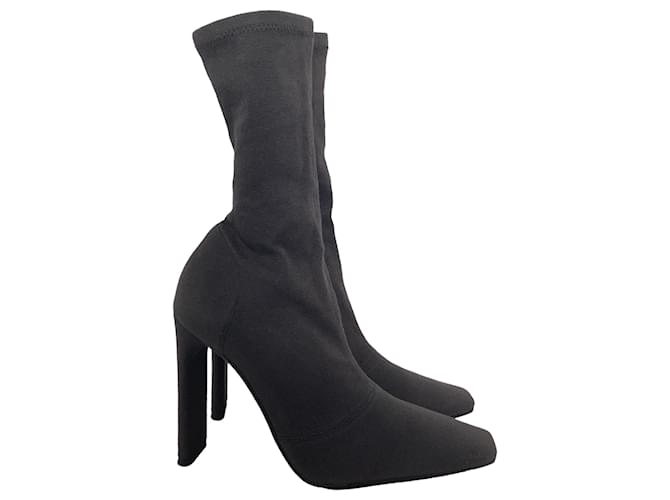 Stivaletti alla caviglia in tela nera Yeezy Stagione 7 Nero