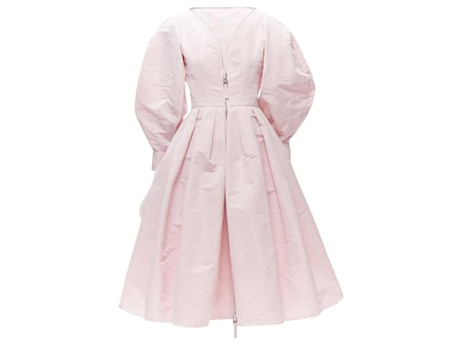 Abito tecnico con maniche a palloncino Alexander McQueen Rosa