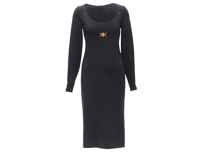 Abito con imbracatura Versace Nero