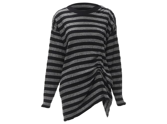 Maglione drappeggiato a righe Issey Miyake Grigio