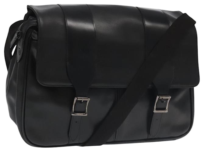 Borsa a spalla in pelle nera VERSACE Auth bs20588 Nero