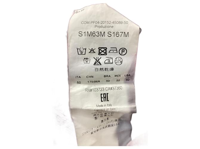 Maglione in lana rossa a V lavorato a maglia Giorgio Armani Rosso