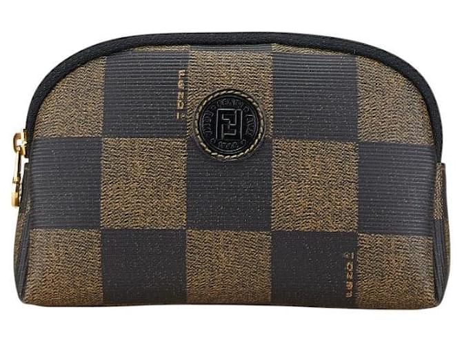 Pochette in PVC Pequin di Fendi Verde