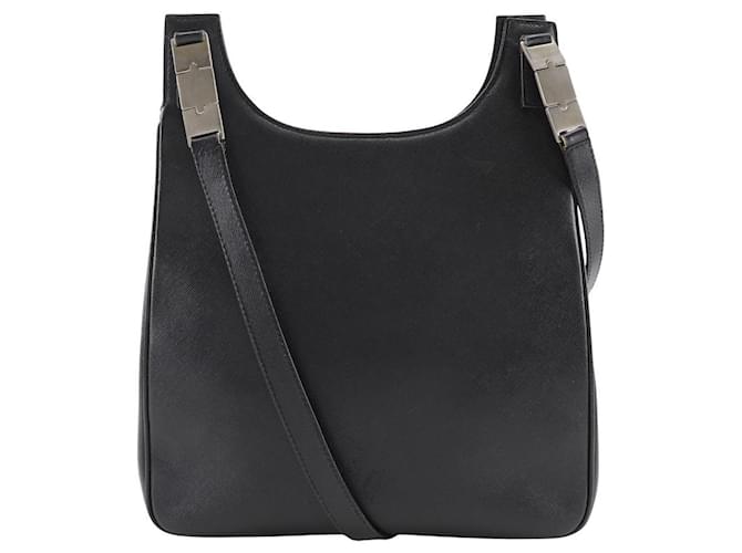 Borsa a spalla in pelle Salvatore Ferragamo nera Nero