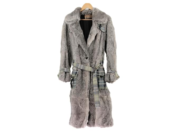 JOHN GALLIANO Cappotti T.FR 38 Pelliccia Grigio