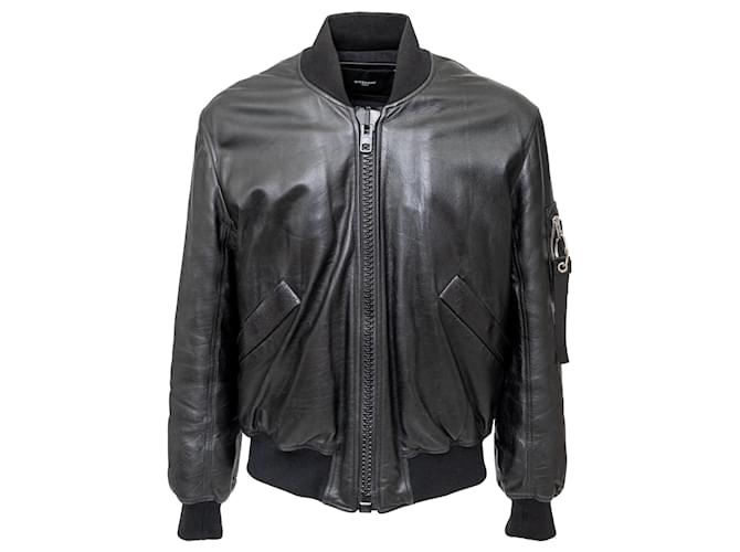 Giacca bomber in pelle Givenchy Nero